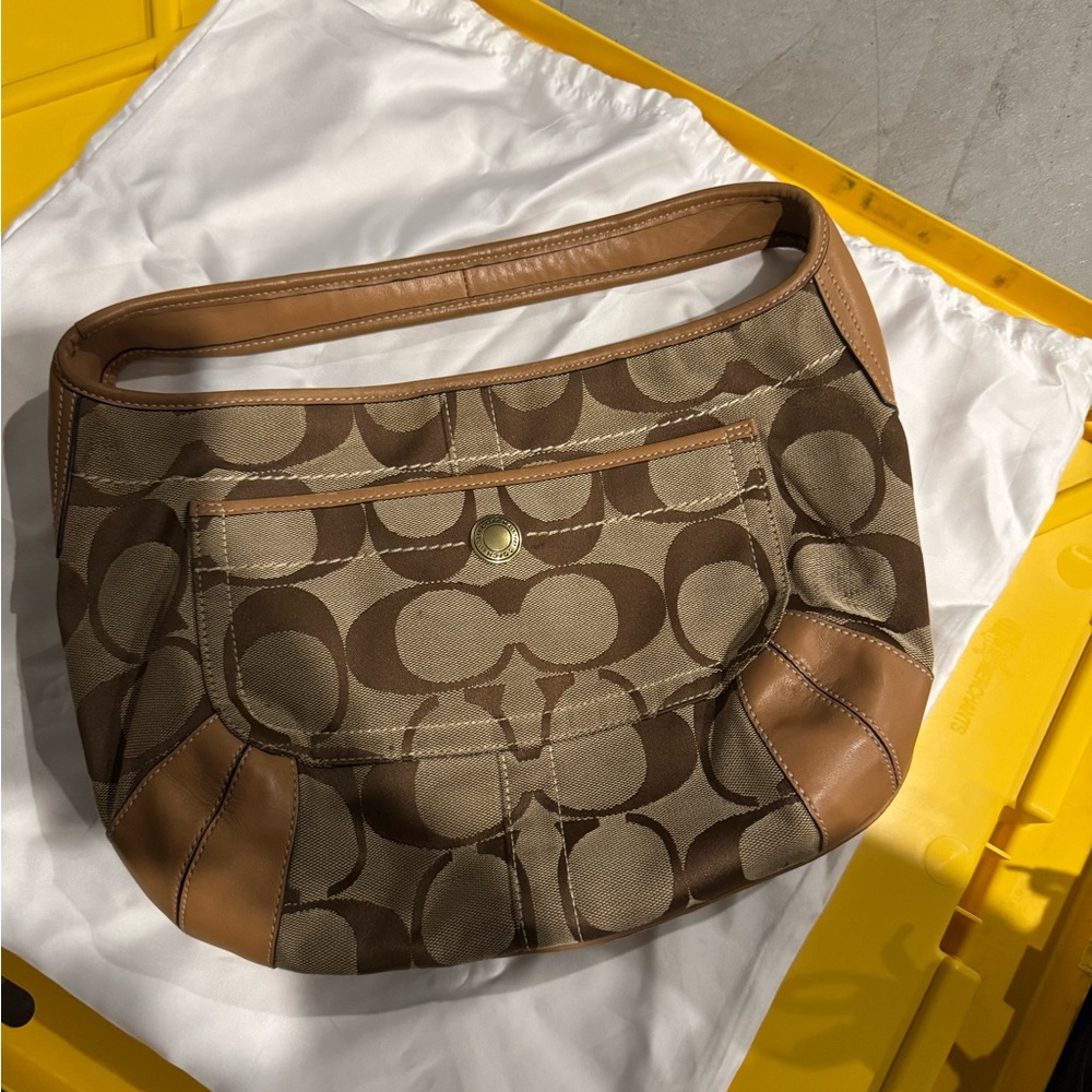 Brown Patterned Shoulder Bag